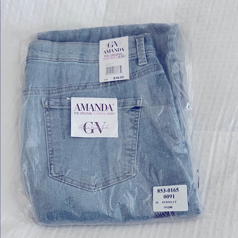 Gloria Vanderbilt Amanda Light Blue Jeans - Size 16